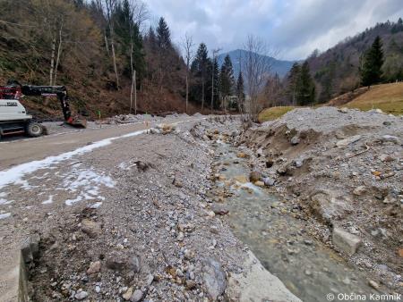 Sanacijska obnova vodotokov in hudournikov po poplavah v Bistričici (3)